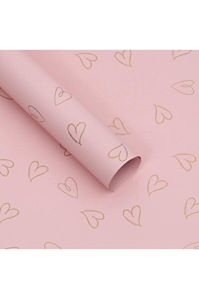 Choice9 ورق تغليف زهور مقاوم للماء مطبوع عليه صورة حب، مقاس 58×58 سم، وردي 01...