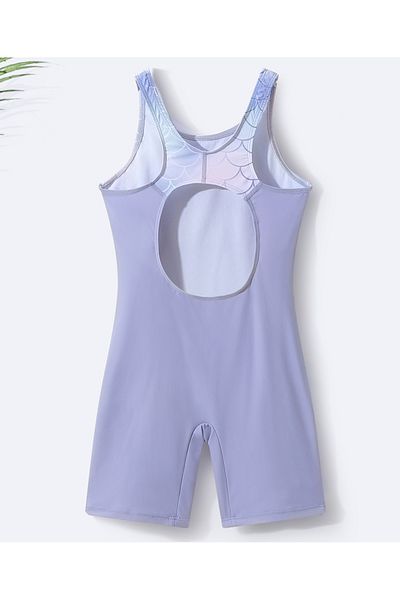 SAPS Baron Graphic Sleeveless Legged Swimsuit - Purple
