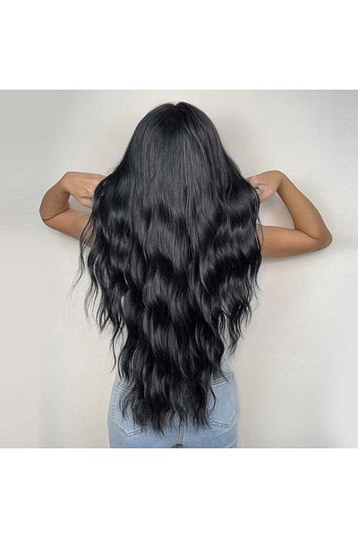 WildFashion Long hair wig with a slight wave made of synthetic material PER82-1