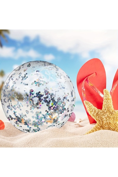 Choice Golden 1pc Inflatable Beach Ball PVC Sequin Bal Summer Beach Swimming Pool Party Water Sports Fun Ac