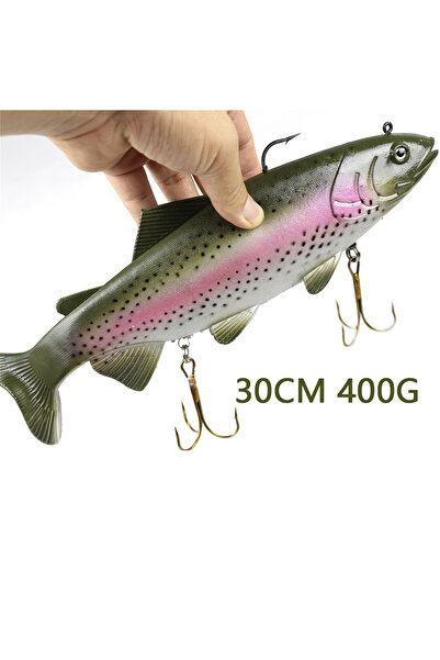 Choice طُعم صناعي متذبذب مقاس كبير 30 سم، وزن 400 جرام، 20/30 سم، طُعم صيد بح...