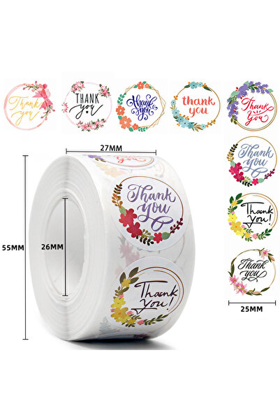 Choice لفة ملصقات شكر (500 قطعة) | بوصة واحدة | 500 ملصق للشركات الصغيرة | 8 ...