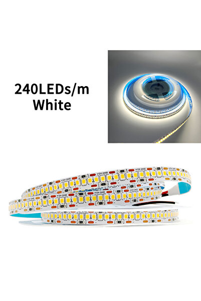 Choice شريط إضاءة LED أبيض بطول 5 أمتار، 240 مصباحًا، 1-5 أمتار، تيار مستمر 1...