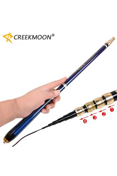 Choice 6.3m Carbon Fiber 4 Positioning Carp Fishing Rods 3.6-7.2M Telescopic Stream Feeder Pole Ultralight