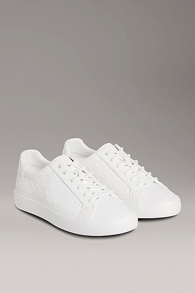 Calvin Klein Vulc Lace up Mono Pu White Women's Sneaker