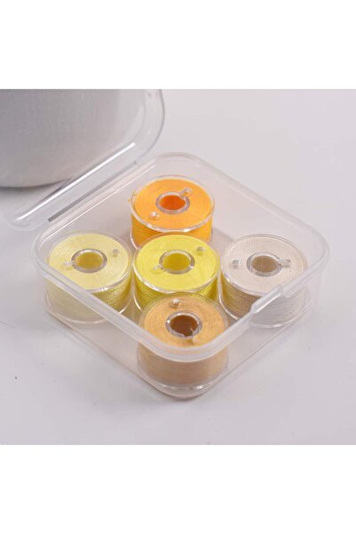 Choice 5 قطع من خيوط بكرة ماكينة الخياطة مسبقة اللف من YellowSery، 5 قطع/صندوق، مع خيط بوليستر 40S2 أسود وأبيض