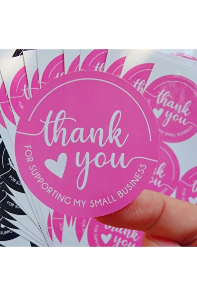 Choice Pink 60 PCS Thank You for Supporting My Small Business Stickers 2'' Round Thank You Stickers Pink Se