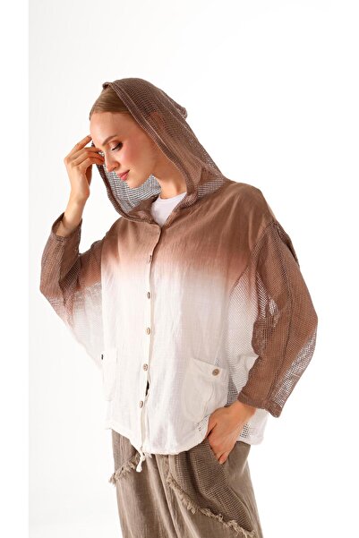 shE tekstil Fileli Yıkamalı Gömlek Keten