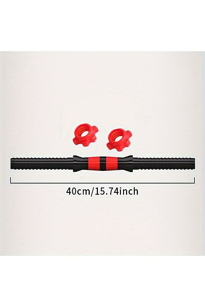 Choice 40cm dumbbell rod Single rubber coated dumbbell rod universal nut connector barbell accessories for
