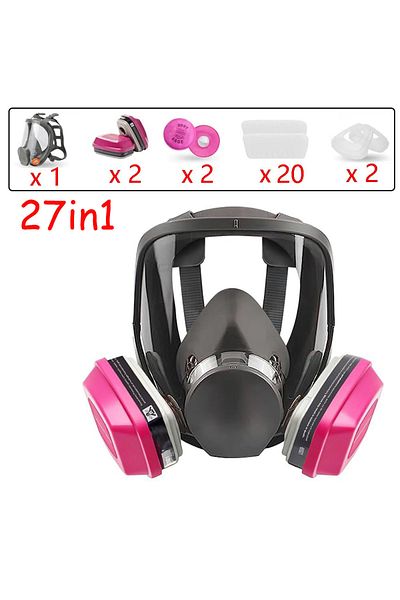 Choice 27in1 Full Face Respirator Mask, 6800 Reusable Respirator Mask with Filters 60921, Anti-fog, Ideal f