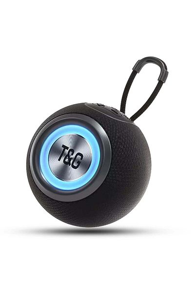 Timebox Portable speaker, Bluetooth, 360 surround sound, RGB, 1200mah, Waterproof IPX5, Black