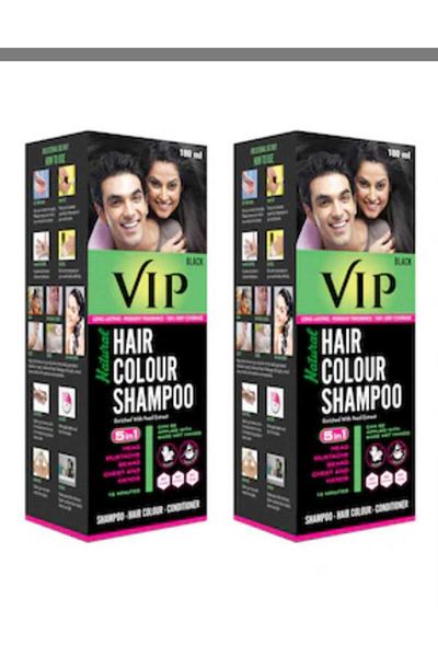 Vip 2-Piece Hair Dye Shampoo Set Multicolor 180ml