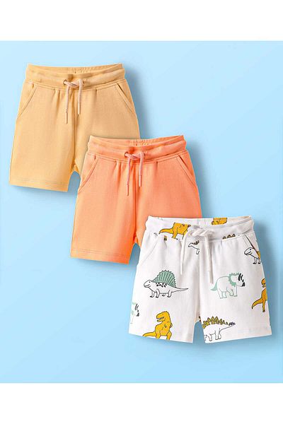 Bonfino Cotton Printed Shorts (Pack of 3) - Multicolor