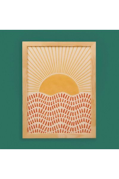 ASPARTAM Πίνακας με κορνίζα Deco Sun Madness - Μπεζ - 50x70 cm