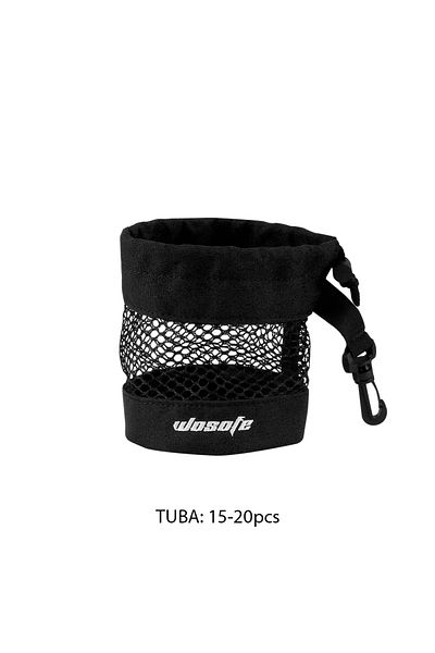 Choice Black-S 1pc Black Golf Ball Pouch Bag, with High Quality Mesh Nylon and Hanging Plastic Clip,Conveni