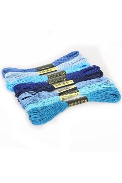 Choice 6 Strands blue 8/12/24/36Pcs Multicolor Similar DMC Thread Cross Stitc...