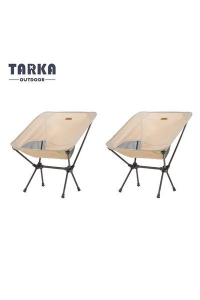 Choice بيج - قطعتان من TARKA كرسيان للتخييم قابلان للطي وخفيف الوزن كرسي قابل...