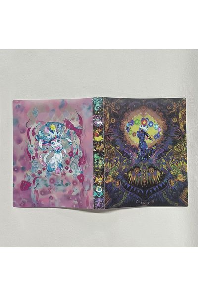 BANDAI ألبوم بطاقات PTCG Prism Evolution Collectible Card Book، يحتوي على 4 أقسام، ويتسع لـ 240 بطاقة قابلة للتجميع