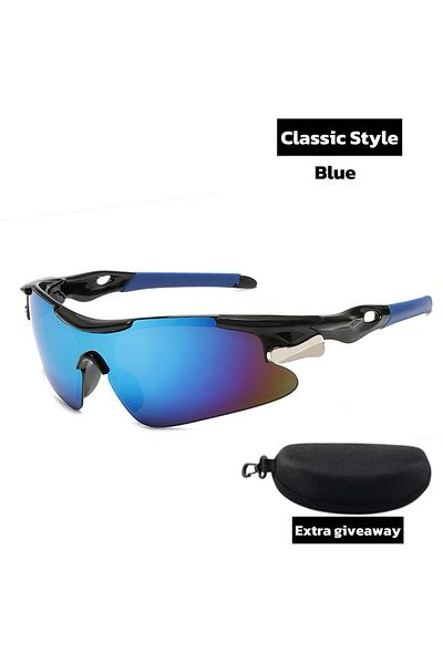 Choice BLUE Sports Men Sunglasses Road Bicycle Glasses Mountain Cycling Riding Protection Goggles Eyewear M