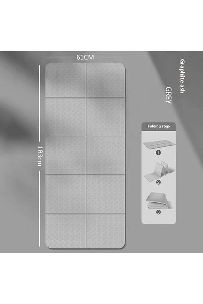 Choice grey Foldable yoga mat portable thick anti slip fitness home floor mat, student nap anti slip childr