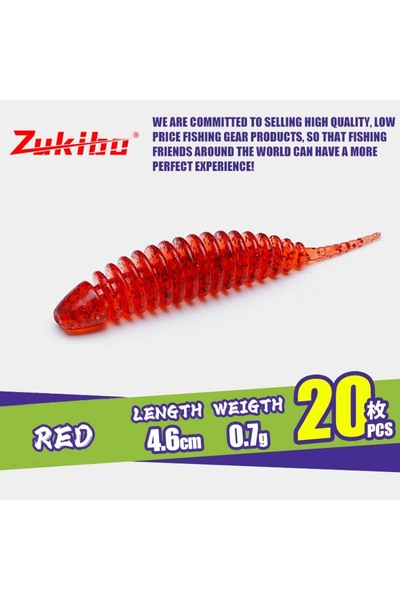 Choice 20 قطعة مع حقيبة حمراء 4.6 سم 0.7 جرام ZUKIBO جديد 20 قطعة طُعم صيد دو...