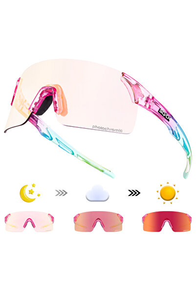 Choice 07 SCVCN نظارات شمسية فوتوكروميكية لركوب الدراجات UV400 نظارات ركوب ال...