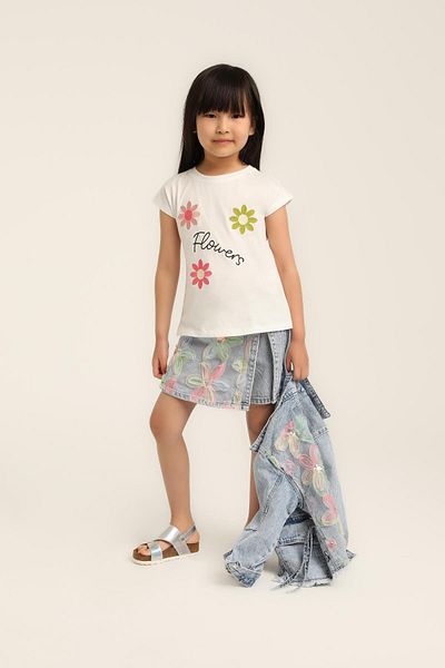 Escabel Baby Girl Tulle Floral Shorts Skirt