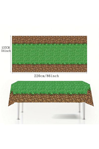 Choice 1PC A 1/3PCS pixel tablecloth, disposable rectangular tablecloth, event party home decoration,table