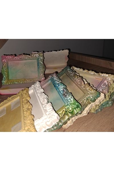 H.RoseButik مجموعة شاشات فارغة للصور مع إطار لوحة وقاعدة تثبيت