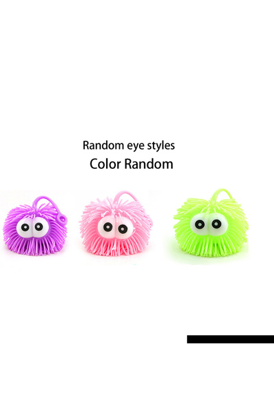 choice2 3pcs Luminous plush ball, sparkling protruding eye vent ball, childre...