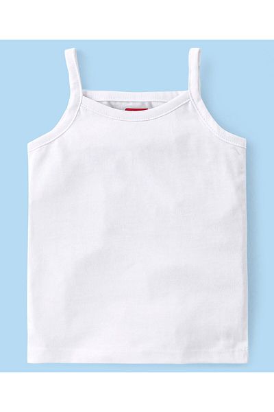Babyhug 100% Organic Cotton Sleeveless Slips Pack Of 3 - White