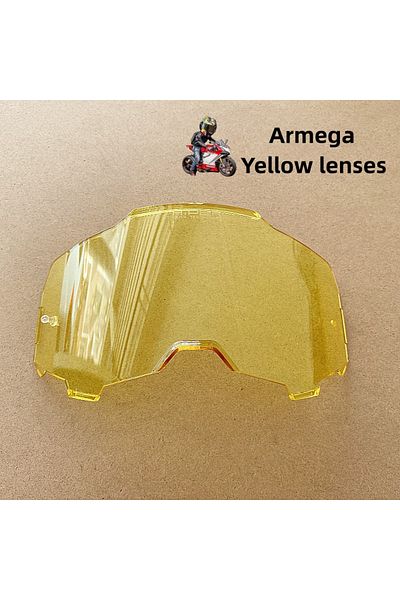 Choice Yellow lenses Motorcycle glasses Replacement Goggle Lenses, 5 Colors, HiPER Mirror,Moto Dirt Bike Mo