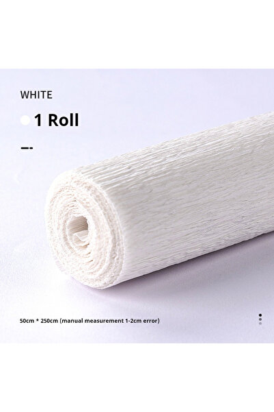 Choice لفة واحدة بيضاء 20 لونًا 250 × 50 سم لفة ورق كريب ملون أوريجامي ورق كر...