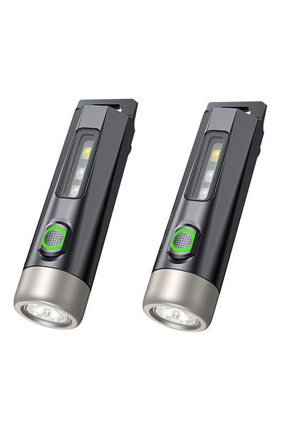 Philips SFL1121-2PCS 2025 Super Bright EDC Flashlight LED Rechargeable Mini EDC Keychain Flashlight