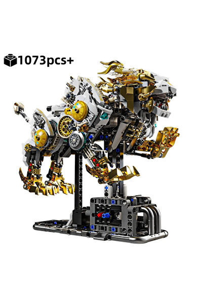 Choice no original box 1073pcs MOC Mechanical Lion Building Blocks Set Creative Technical Bricks With Movab