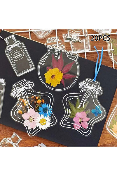 Choice 20PCS 20 Piece Bookmarks Kids Creative DIY Transparent Bookmarks For D...
