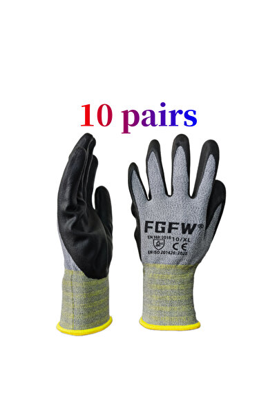 Choice قفازات عمل من النتريل قابلة للتهوية مقاس XL - 10 أزواج - سباندكس ناعم ...