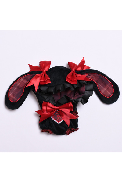 Choice ملابس دمية حمراء بدون دمية لملابس لابوبو مقاس 17 سم مع هودي على شكل أذ...