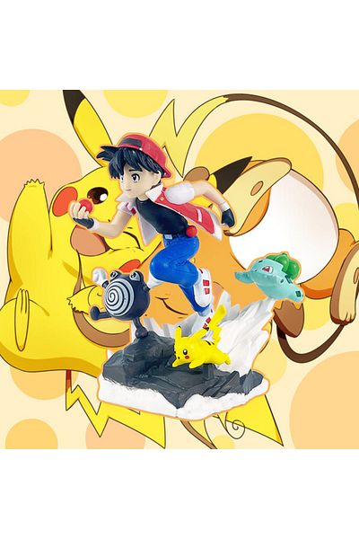Funko No Box Ash Ketchum Pokemon Ash Ketchum Pikachu Bulbasaur Poliwhirl Super Mario Action Figure Toys An