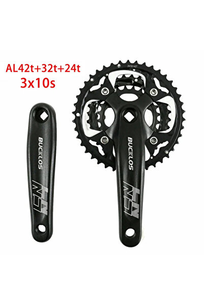 BUCKLOS مجموعة كرنك 10S من Al Mtb مجموعة كرنك 104/64 BCD للدراجة 3*9S 3*10S د...
