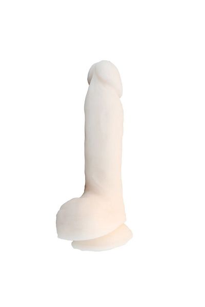 WildFashion Jucarie sexuala realistica din silicon mole cu ventuza la capat pentru fixare, Alb, TOY349-2