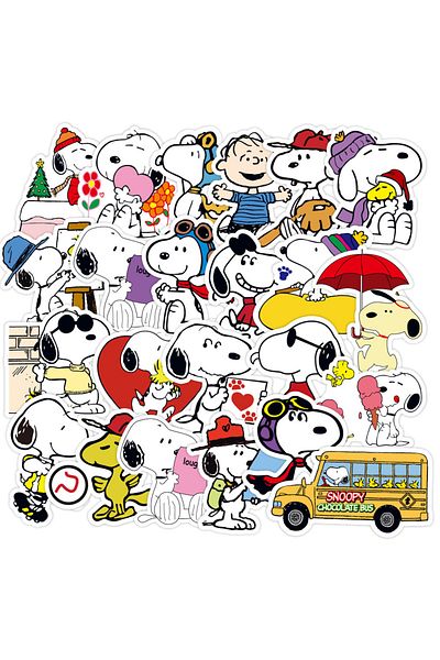 Miniso 50pcs 50pcs/Cartoon Snoopy cute stickers for refrigerators, phone cases, laptops, suitcases,