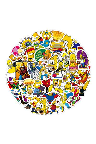 Miniso 10PCS 10/30/50PCS Disney The Simpsons Stickers Funny Cartoon Decals DIY Phone Motorcycle Laptop Lugg