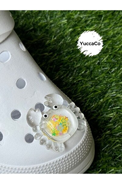 Crocs Karanlıkta Parlayan Yengeç Terlik Süsü/Üç Boyutlu Yengeçli Terlik Charmı/Jibbtiz