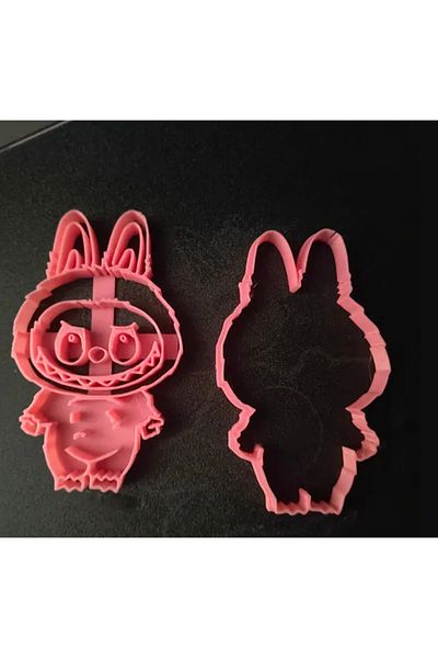 ÇAKRA Labubu Themed Mold Set Cookie Cutter 2-Piece Mold for Polymer Clay Ceramic and Sugar Dough