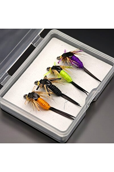 Choice FCP-640 ANFS 4pcs Fly Fishing Lure - Realistic Fly Design for Trout Fi...