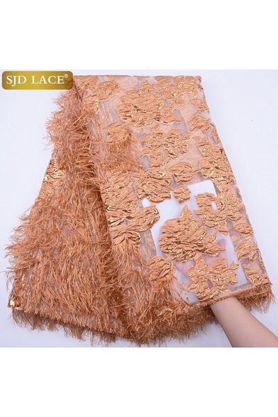 Choice 5yard 3orange SJD African Jacquard Lace Fabric French Net Embroidery Lace 2024 High Quality Nigeria