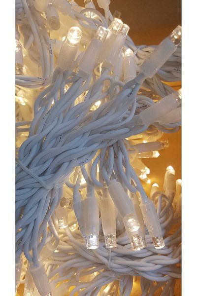 SDX Market Instalație de Crăciun, 5 m, Alb cald, FLASH, 104 LED-uri, SDX P9106WW, perdea luminoasă cu franjuri pentru exterior