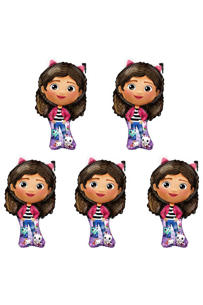 Choice 49x92cm style-1 5pcs 49x92cm Gabby Dollhouse Balloons Cartoon Figure Girls Favors Birthday Party Bal