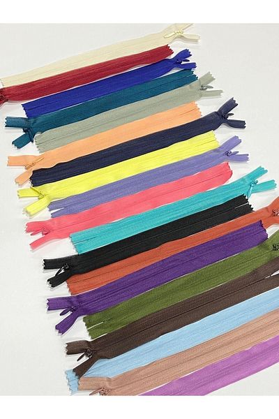karantuhafiye Hidden Skirt Zipper / Tulle Zipper / Quality 20 Pieces Mixed Color